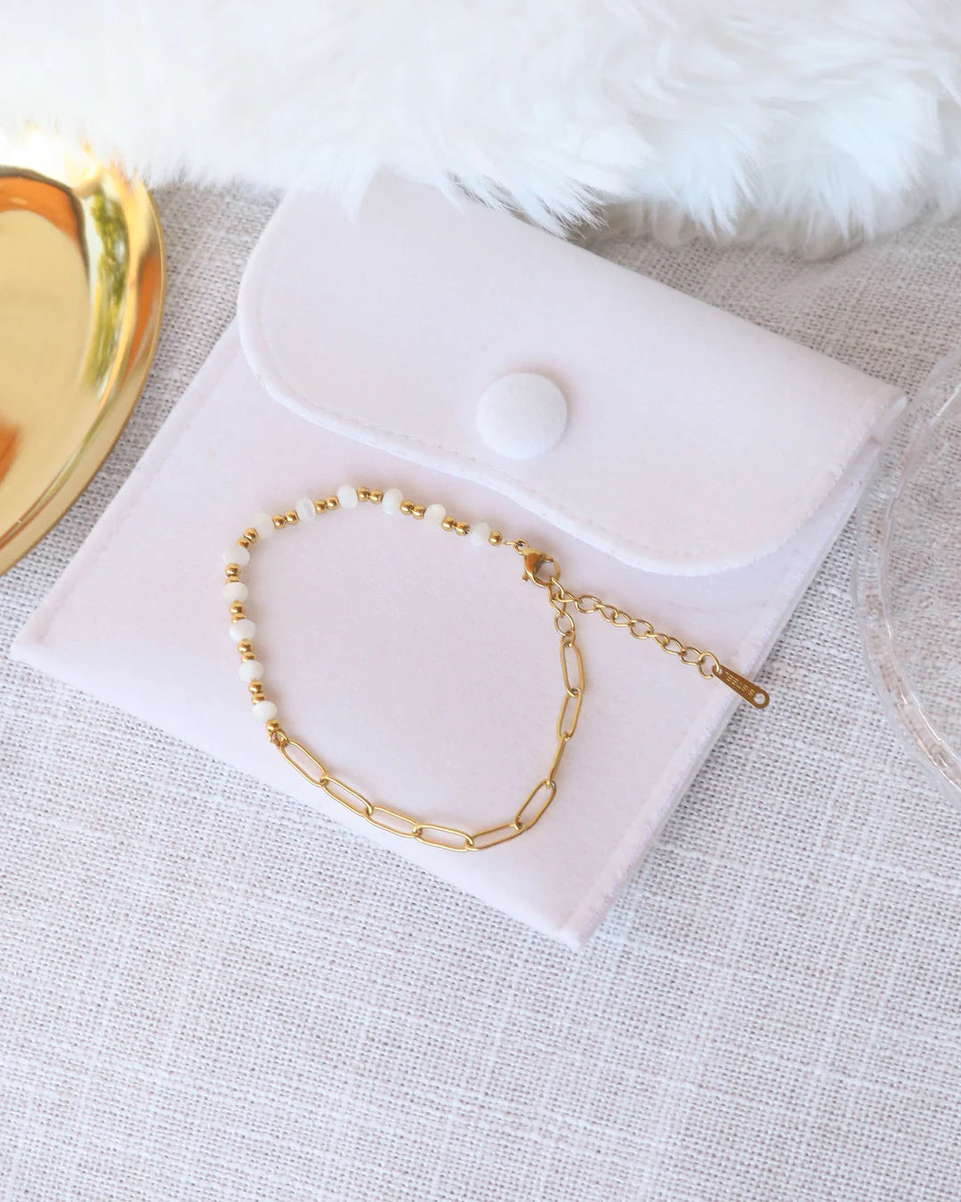 AMAYA PEARL - 18K GOLD CHAIN BRACELET